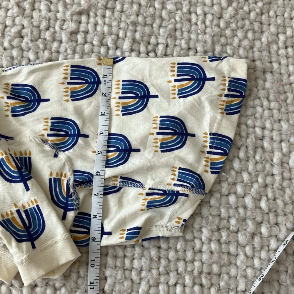Hanna Andersson Holiday Hanukkah Menorah‎ Pet Dog Shirt PJ Sz Med Organic Cotton
